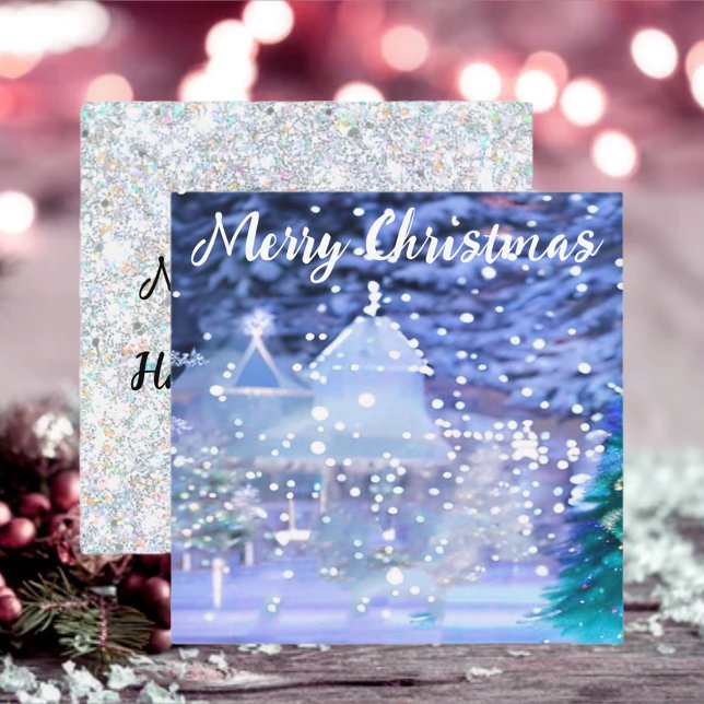 Christmas House Lights Note Card (Creator Uploaded)