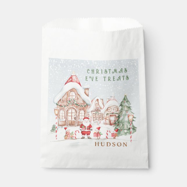 Christmas House Santa Elf's Tree Favor Bag (Front)
