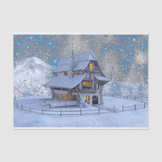 christmas house tissue paper (Front)