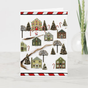 Christmas Houses Holiday Card