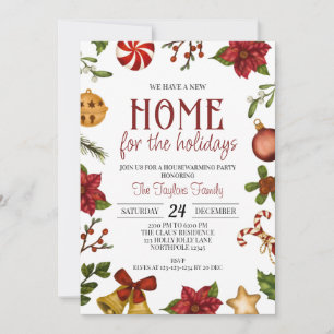 Christmas Housewarming, New Home Invitation