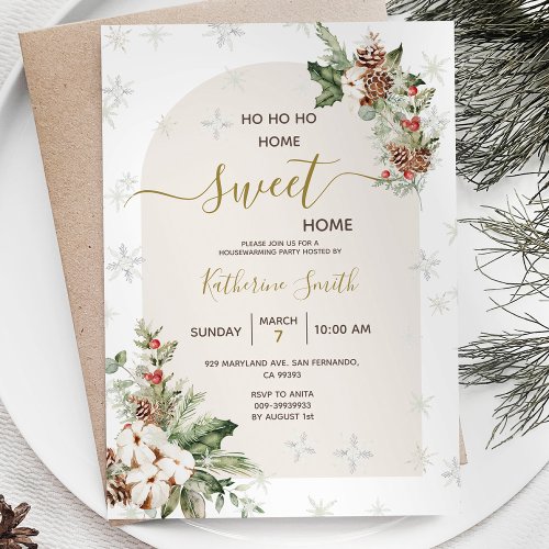 Christmas Housewarming Party Home Sweet Home Invitation