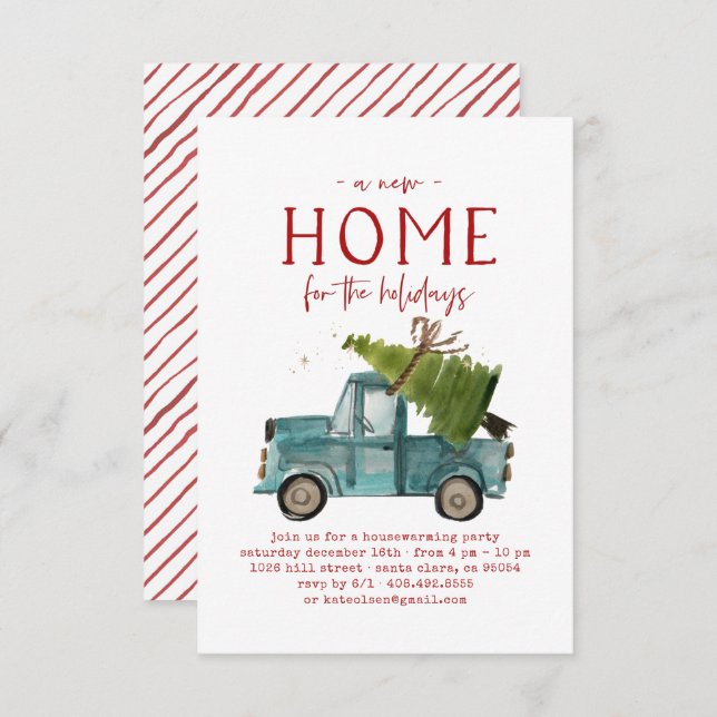 Christmas Housewarming Party Invitation (Front/Back)