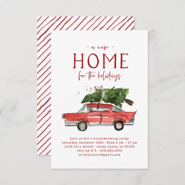 Christmas Housewarming Party Invitation (Front/Back)