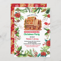 Christmas housewarming party winter theme invitation