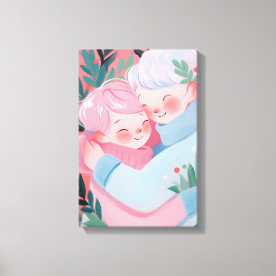 Christmas Hug Canvas Print