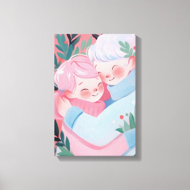 Christmas Hug Canvas Print (Front)