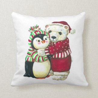Christmas Hugs! Throw Pillow
