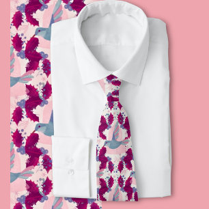 Christmas Hummingbirds Neck Tie