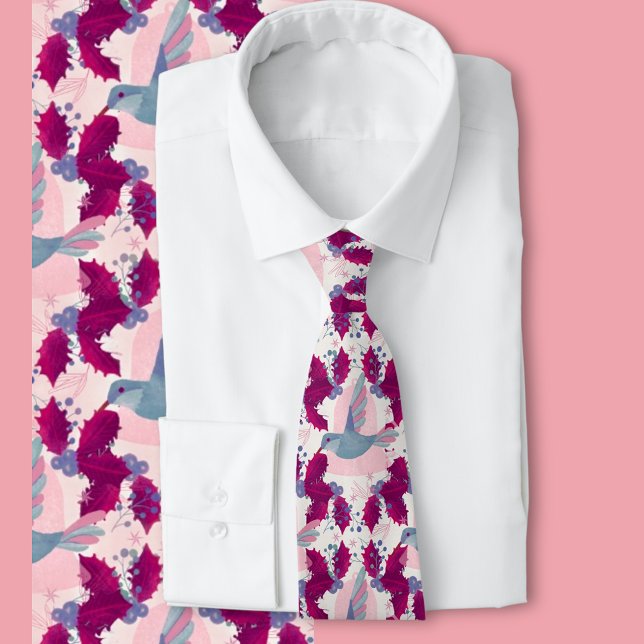 Christmas Hummingbirds    Neck Tie (Creator Uploaded)