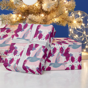 Christmas Hummingbirds Wrapping Paper