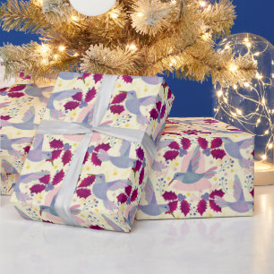 Christmas Hummingbirds Wrapping Paper