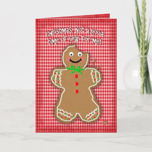 Christmas, Humor, Bite in Gingerbread Man Card