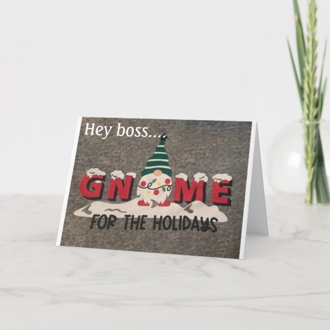 CHRISTMAS **HUMOR** FOR "BOSS" AT CHRISTMAS HOLIDAY CARD (Front)