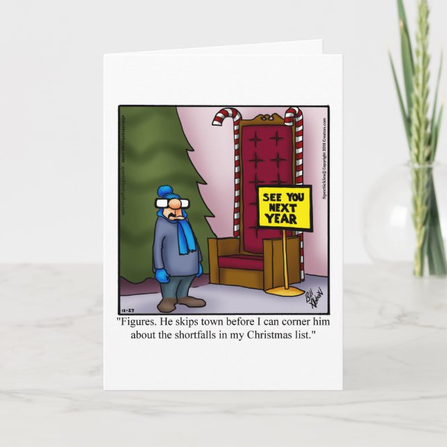 Christmas Humor Greeting Card (Front)