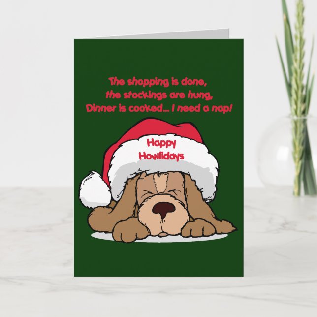 Christmas Humor Happy Howlidays Gifts Holiday Card (Front)