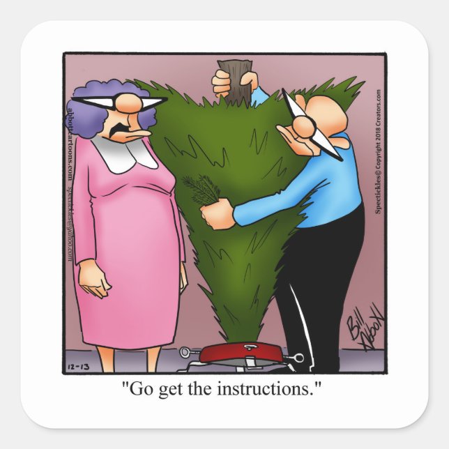 Christmas Humor Holiday Stickers (Front)