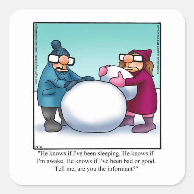 Christmas Humor Holiday Stickers (Front)