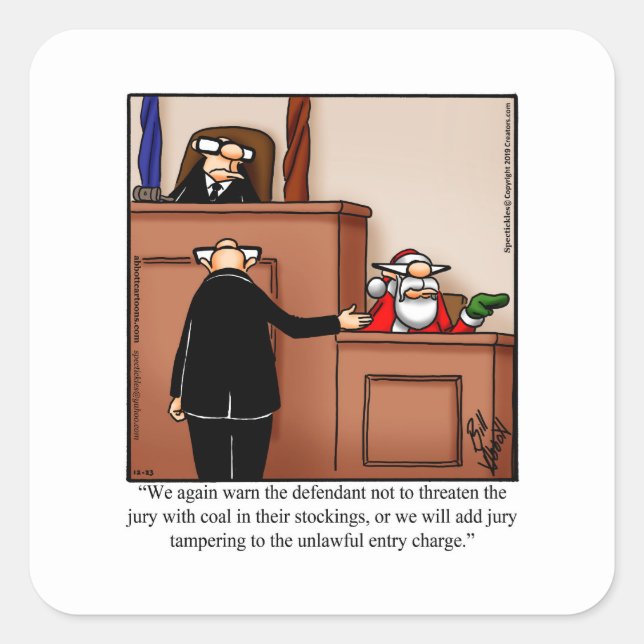 Christmas Humor Holiday Stickers (Front)