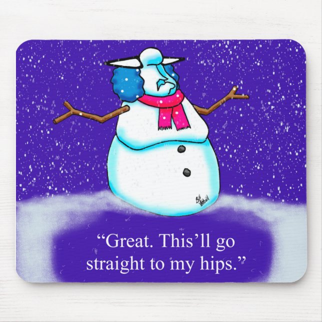 Christmas Humor Mousepad For Her (Front)