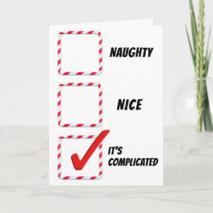 Christmas Humor Naughty Or Nice  Card