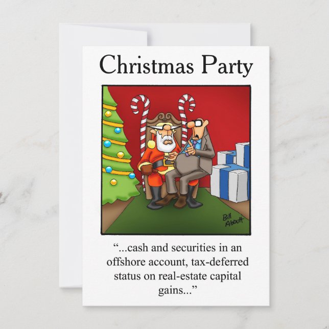 Christmas Humor Party Invitations (Front)