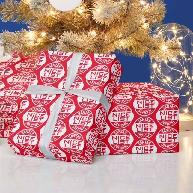 Christmas Humor | Santa's Official Nice List Funny Wrapping Paper (Holidays)