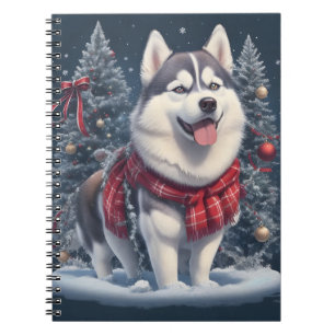 Christmas Husky Dog Magic Xmas Holiday Spirit Notebook