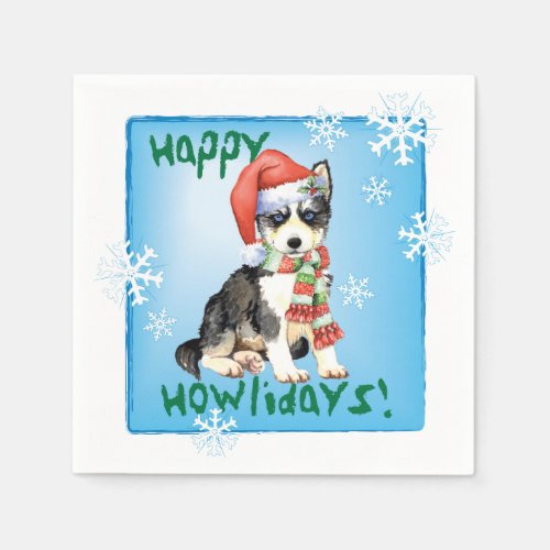 Christmas Husky Napkins