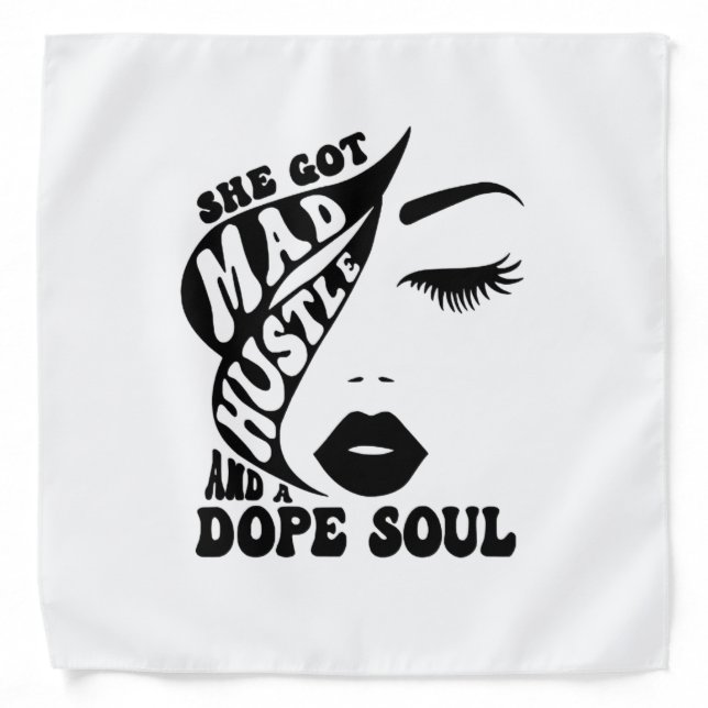 Christmas Hustle Design for Empowering Women Gift Bandana (Front)