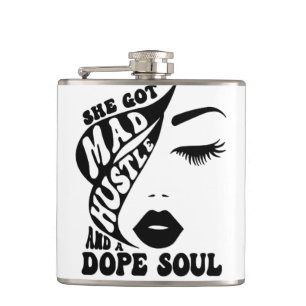 Christmas Hustle Design for Empowering Women Gift Flask