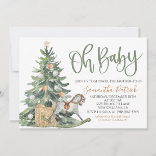 Christmas Hygge Baby Shower Invitation