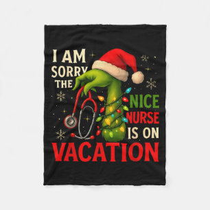 Christmas I Am Sorry The Niche Nurse Santa Hat Med Fleece Blanket