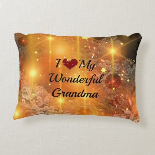 Christmas _ I Love My Wonderful Grandma Accent Pillow