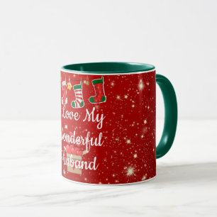 Christmas, I Love My Wonderful Husband Mug