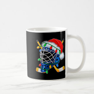 Christmas Ice Hockey Helmet Santa Xmas Men Boys Ki Coffee Mug