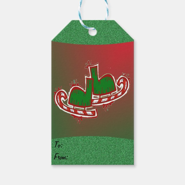 Christmas Ice Skates - Gift Tags (Front)