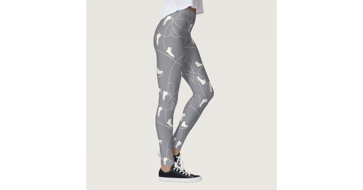 High Waist Pastel Sprinkle Skate Legging - Blue