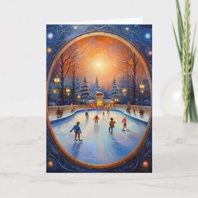 Christmas Ice Skating Card (Front)