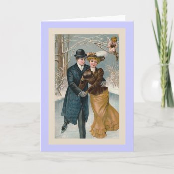 "christmas Ice-skating" Vintage Holiday Card by ChristmasVintage at Zazzle
