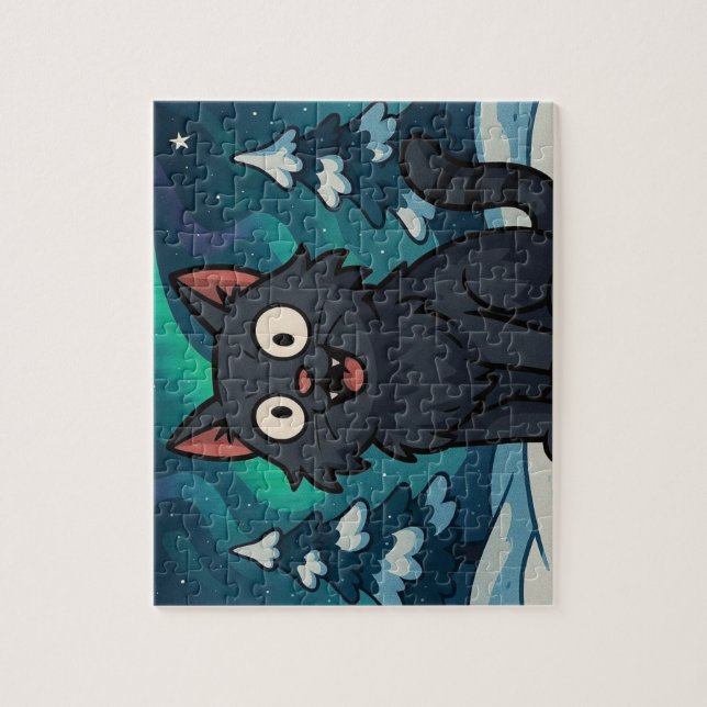 Christmas Icelandic Yule Cat  Jigsaw Puzzle (Vertical)