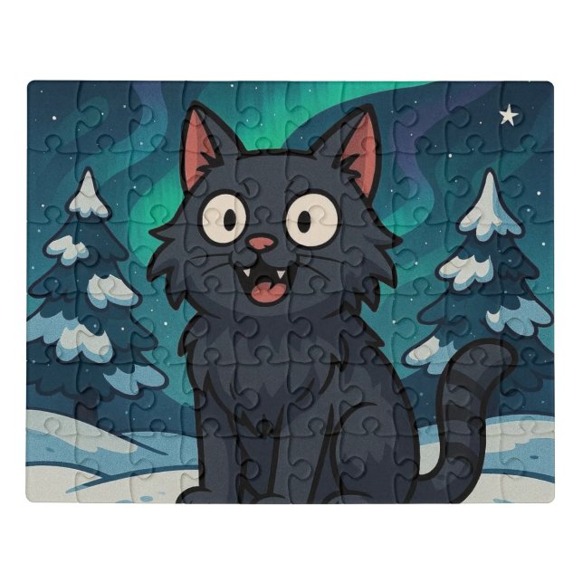 Christmas Icelandic Yule Cat  Jigsaw Puzzle (Puzzle Horizontal)