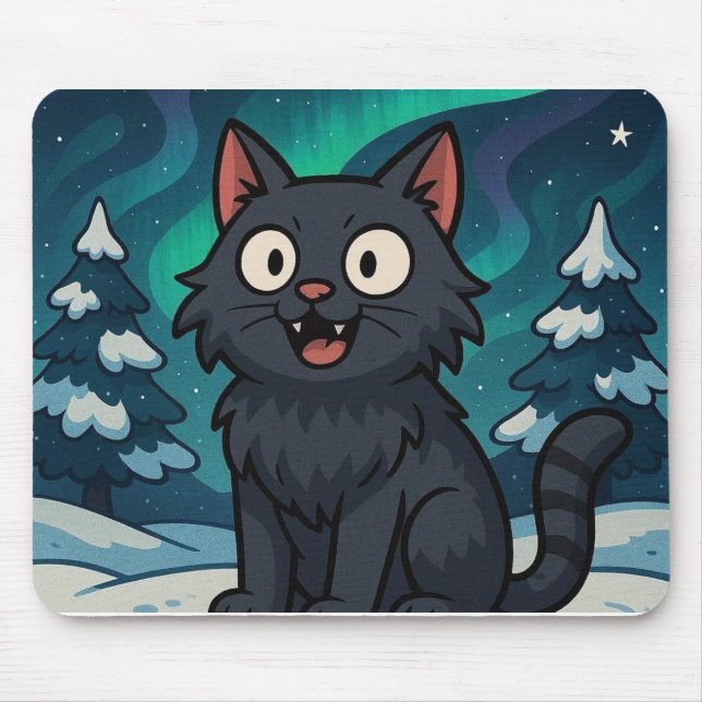 Christmas Icelandic Yule Cat  Mouse Pad (Front)