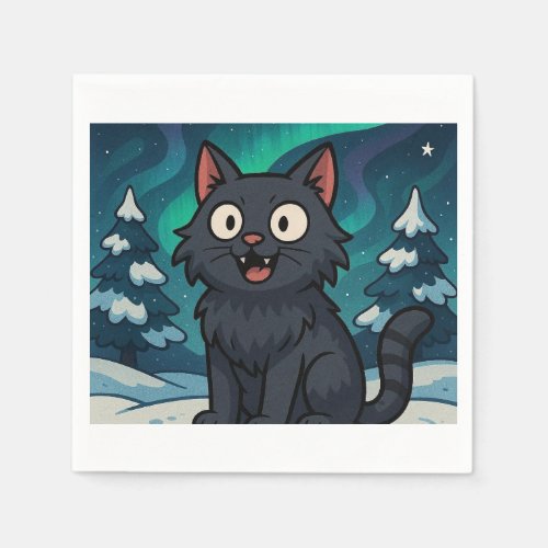 Christmas Icelandic Yule Cat  Napkins