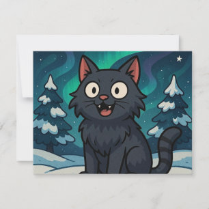 Christmas Icelandic Yule Cat  Note Card