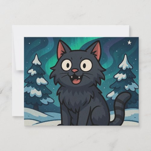Christmas Icelandic Yule Cat  Note Card