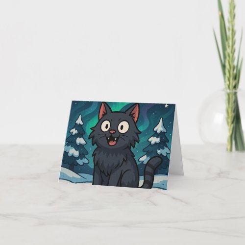 Christmas Icelandic Yule Cat  Thank You Card