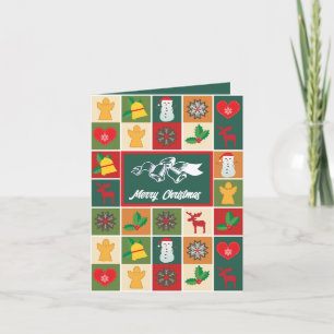 Christmas Icon Design, Seasonal Employee Letterpress Thank You Card