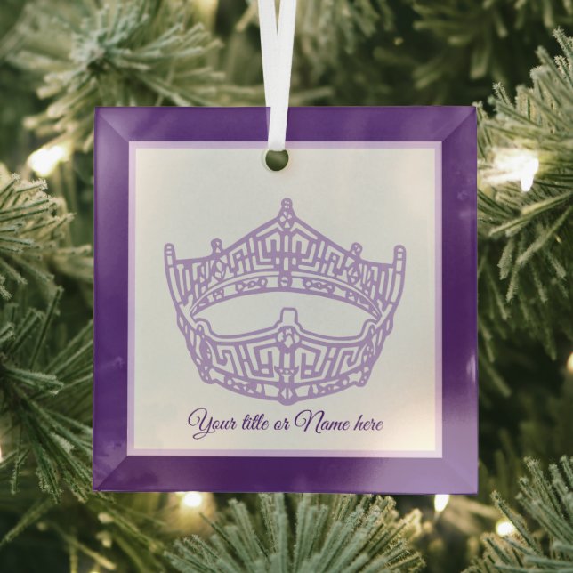 Christmas Iconic American Pageant Crown  Glass Orn Ornament (Insitu)