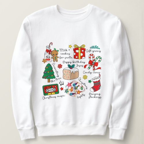 Christmas Icons Holiday Season Festive Cute Sweatshirt